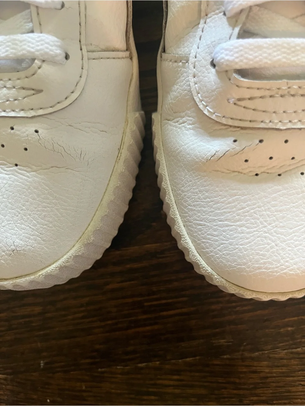 PUMA Carina Leather White/Leather Lace Up Sneakers 370325-02 Women’s 8.5
